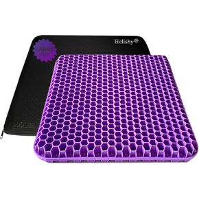 Gel Seat Cushion, Egg Seat Cushion Wheelchair Cushion with Non-Slip Cover, Breathable Chair Pads Honeycomb Design Absorbs Pressure Points for Car Office Chair Wheelchair (Blue)
