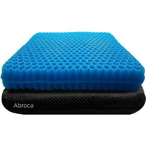Seat Cushion, 2.4" Thick Gel Seat Cushion for Office Desk Chair Wheelchair Long Sitting Back Sciatica Tailbone Pressure Pain Relief, Car Seat Cushion Pad, Gaming Computer Chair Seat Cushions Pads