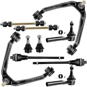 SCITOO 10pcs Front Suspension Kit Upper Control Arm Inner Outer Tie Rod End Sway Bar Link Lower Ball Joint Fit 1999-2006 For Chevy Silverado 1500 2000-2006 Tahoe 2002-2006 Avalanche 1500