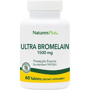 NaturesPlus Ultra Bromelain - 60 قرصًا - 1500 مجم من بروميلين الأناناس - يدعم صحة الجهاز الهضمي ودعم المفاصل والمزيد - 60 وجبة in Kuwait