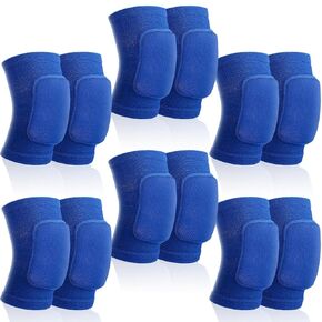 Yunsailing 6 Pairs Knee Pads for Women Men, Soft Breathable Volleyball Knee Pads Tactical Knee Pads Knee Protector Workout Knee Pads for Basketball Football Hockey Dance Running (Black, M Size)