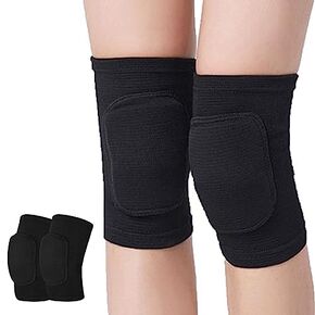وسادات إسفنجية واقية سوداء بالكامل للركبة، دعامة ركبة ناعمة قابلة للتنفس لدعم الركبة للأطفال البالغين والرياضات والرقص وكرة القدم والتزلج على الجليد (M) in Kuwait