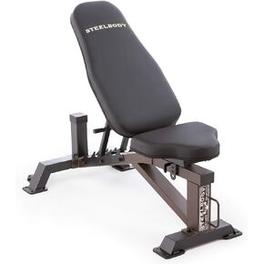 Steelbody Deluxe 6 Position Utility Weight Bench for Weightlifting and Strength Training STB-10105, Black-Brown in Kuwait
