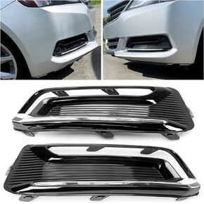 HECASA LED Fog Light Set Compatible with 2014-2020 Chevrolet Impala Replacement for GM2562102 GM2563102 w/Fog Light Bezel Wiring Switch Kit Pair Fog Lamp (Clear Lens+Black Housing)
