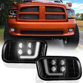 LED Fog light with Daytime Running Light for Dodge Ram 2009-2012 1500, 2010-2017 2500/3500 Driving Fog Lamps Assembly Pickup Truck