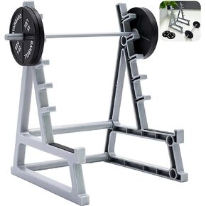 Squat Rack Pen Holder for Desk,Fun Desktop Accessories for Office,Augenster Barbell Rack Pen Holder Gym Theme Unique Organizer for Men,Home Mini Plastic Weight Rack Pencil Holders for Funny Gift