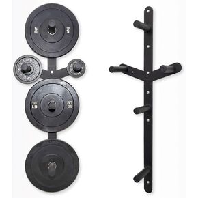Signature Fitness Weight Plate Storage Rack, Weight Plate Holder Wall Mounted Bumper Plate Storage for Home Gym, Fit 2" Olympic Plates in Saudi Arabia