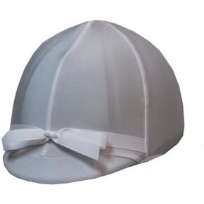 Equestrian Riding Helmet Cover - White