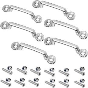 Abimars Bimini Top Strap Pad Eye Footman Loop, 316 Stainless Steel Footman's Loop for 1in or 1 1/2in Tie Down Strap, Kayak Deck Loops, Tie Down Anchor Point