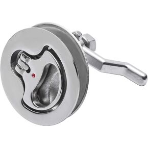 Boat Cam Latch, Marine 316 Stainless Steel Flush Pull Hatch Lift, Adjustable Locking Arm Height with Back Plate,Include Installation Screws