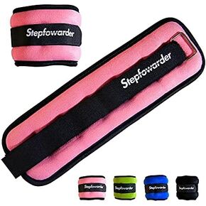 Stepfowarder 1-4 Lbs Ankle Weights Pair Set with Adjustable Strap for Arm, Hand & Leg, Walking, Jogging, Gymnastics, Aerobics - Ankle/Wrist Weights for Women, Men, Kids