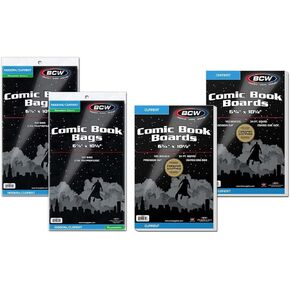 200 BCW RESEALABLE Current Comic Bags & Backer Boards