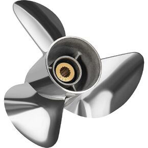 VIF Jason Marine OEM Upgrade Stainless Steel Propeller for Yamaha Outboard Motos 150-300 HP,15 Spline Tooth, RH
