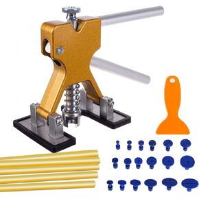 Paintless Car Dent Puller Kit, Dent Removal Kit Tool Car Dent Remover Auto Body Dent Repair Tool Kit Golden Lifter Dent Repair Puller for Car Body, Motorcycle, Refrigerator.