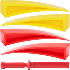 5 Pieces Curved Car Door Window Wedge and Plastic Chisel Scraper,Paintless Dent Repair Tools,Door Wedge Tool for Repair Auto Car Body,Car Auto Repair Home Use Set.