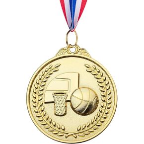 12 Pack Basketball Medals for Kids, Metals Gold Award Medals Suitable for Sports competitions Celebration and Party Favors