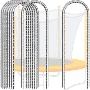 Trampoline Stakes Anchors High Wind,Heavy Duty U-Shaped Rebar Stakes 12in,(8 Pack) Trampoline Ground Anchors Stake Ideal for Camping Tent Trampoline Accessories