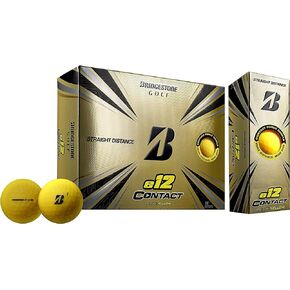 Bridgstone Golf E12 Straight Distance Matte Yellow (One Dozen) - Latest Version 2023