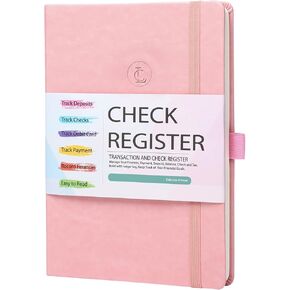 Check Register, Account Ledger Transaction Register Log Book for for Personal Checkbook Small Business, Track Payments, Deposits, Debit Card, A5 PU Hardcover with Calendars in Kuwait