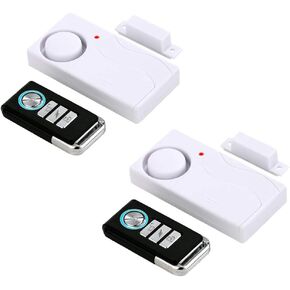 HENDUN Wireless Door Alarm with Remote, Windows Open Alarms,Home Security Sensor, Pool Alarm for Kids Safety, Sliding (2 Pack)