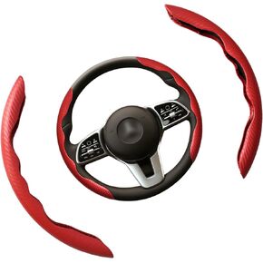 Car Interior Accessories Butterfly Steering Wheel Cover Car Carbon Fiber Anti-Skid Steering Wheel Cover (Pink)