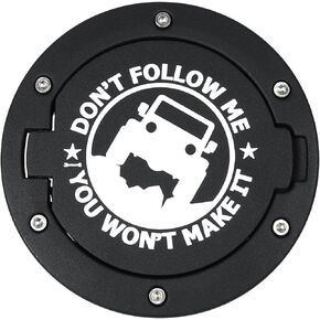 RT-TCZ for Jeep JK Gas Cap Cover, Fuel Filler Door Cover for Jeep Wrangler JK JKU 2007 2008 2009 2010 2011 2012 2013 2014 2015 2016 2017 (Off-Road Logo)