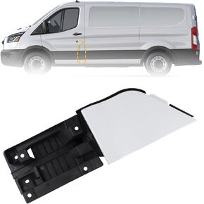 Boine Fuel Filler Door Housing Pocket Hinge with White Cover Compatible With 2015-2023 Ford Transit 150 250 350 Gas Door Cap Replace CK4Z-5427936-A CK4Z5427936A