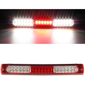 Partsam Replacement for f150 3rd Brake Light High Mount Stop Light 97-03/2004 F150 Heritage Third Brake Light LED Rear Cab Roof Center Mount Brake Stop Tail Cargo Light Lamp(Black Housing Smoke Lens)