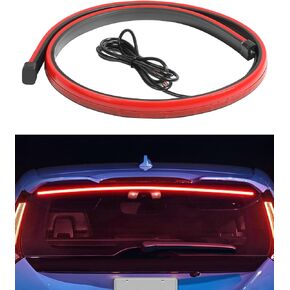 35inch 3rd Brake Light,LED Brake Light Strip,150LED DC12V Car Brake Light Strip,Car Accessories Flexible High Mount Stop Brake Light,Universal Red Third Brake Light Strip for Car Truck SUV RV