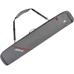 Unigear Snowboard Ski Bag for Air Travel, Reinforced Double Padded Snowboard Bag with 10mm EPE Dense, Water-Resistant and Durable up to 175cm Ski Snowboard Travel Bags for Flying(Grey, 175cm)