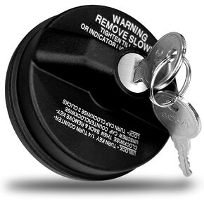 Locking Gas Cap, Fuel Gas Tank Cover Locked Compatible with Toyota 4Runner, Chevy Silverado Camaro, Honda Nissan GMC Mazda Buick and More, Replace #10504 77300-47020 (Black)