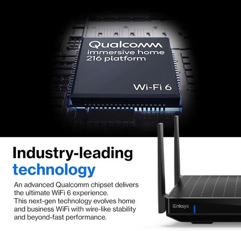 Linksys WiFi Mesh 6E Tri-Band Router | Fast and Reliable speeds | Connect 50+ Devices | Coverage of 2,500 Sq Ft | 2021 Release in Saudi Arabia