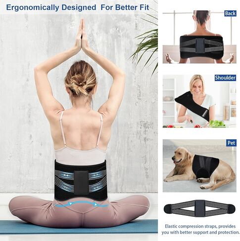 Red Light Therapy Belt, Infrared Light Therapy Device with Partition Control and Remote Control to Decrease Inflammation, Improve Joint Inflammation, Near Infrared Red Light Therapy for Body(Black) in Kuwait