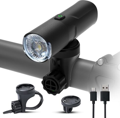 Bike Light Rechargeable, IP66 Waterproof & Dustproof Bicycle Headlight, 6 Light Modes for Day & Night, Urban, Road Cyclists, Commuters, Dirt Riding, USB Charging in Saudi Arabia