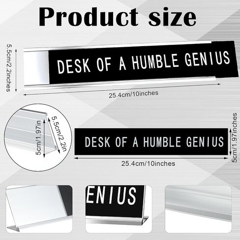 Funny Desk Signs for Office, Novelty Nameplate Office Decor Black Desk Plaque for Women Men Coworker Gift Home Supply Accessories, 10 x 2 Inch(Fixer of Everything) in Saudi Arabia