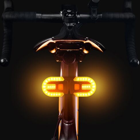 إشارات انعطاف دراجة SEEKING DEER، إشارات انعطاف الدراجة مرة أخرى مع جهاز تحكم عن بعد لاسلكي، ضوء دراجة خلفي LED قابل لإعادة الشحن، ضوء أمان للدراجة مقاوم للماء IPX44 ليلاً in Kuwait