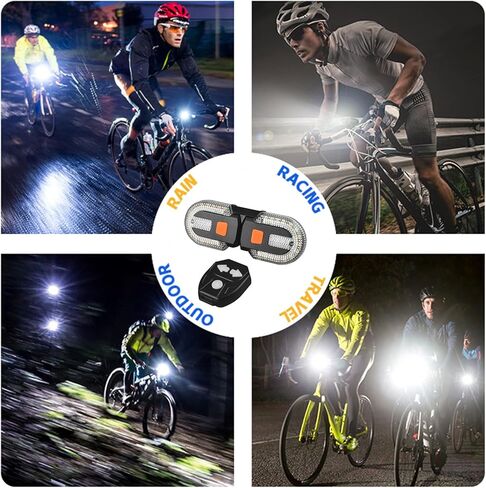 إشارات انعطاف دراجة SEEKING DEER، إشارات انعطاف الدراجة مرة أخرى مع جهاز تحكم عن بعد لاسلكي، ضوء دراجة خلفي LED قابل لإعادة الشحن، ضوء أمان للدراجة مقاوم للماء IPX44 ليلاً in Kuwait