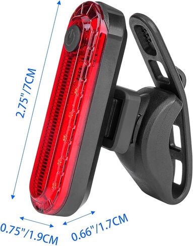 6 عبوات من مصابيح LED للدراجة القابلة لإعادة الشحن عبر USB، مصابيح خلفية للدراجة، مصابيح أمان للدراجة، إضاءة خلفية LED حمراء ساطعة للدراجة، سهلة التركيب على أي دراجة أو خوذة، 4 خيارات لوضع الإضاءة، بطارية ليثيوم 220 مللي أمبير في الساعة in Kuwait