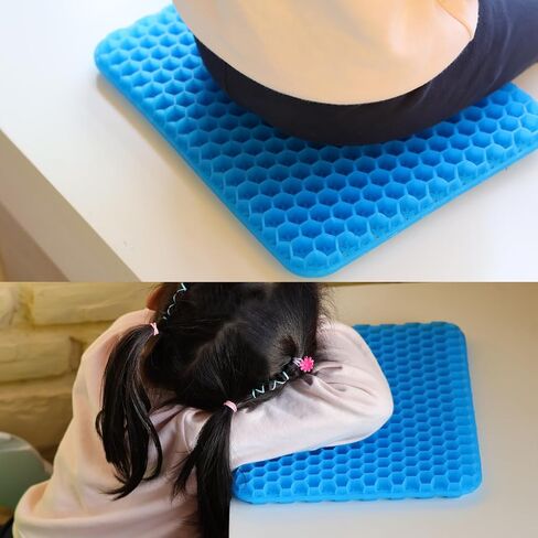 19.7＂ Gel Seat Cushion, Super Large & Thick Office Chair Cushion for Long Sitting - Back Hip Tailbone Pain Relief Cushion, Egg Seat Cushion Desk Chair Pads for Cars Wheelchair - Fits up to 550 lbs in Kuwait