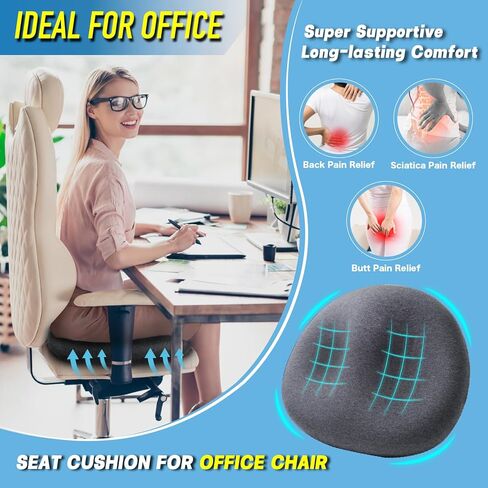 وسادة أرضية Lofty Aim: وسادة تأمل مريحة للبالغين - وسادة مقعد مريحة من إسفنج الذاكرة لتخفيف آلام المؤخرة - وسادة مؤخرة رائعة لليوجا والمنزل وكرسي المكتب - رمادي قطعة واحدة in Kuwait