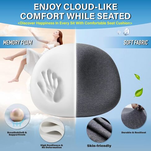 وسادة أرضية Lofty Aim: وسادة تأمل مريحة للبالغين - وسادة مقعد مريحة من إسفنج الذاكرة لتخفيف آلام المؤخرة - وسادة مؤخرة رائعة لليوجا والمنزل وكرسي المكتب - رمادي قطعة واحدة in Kuwait