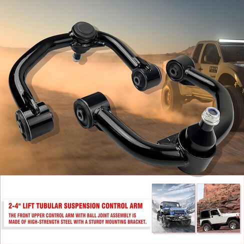 Front Upper Control Arms for 2004-2023 Nissan Titan, 2-4" Lift Suspension Tubular Control Arms for 2005-2019 Nissan Armada 2 pcs in Saudi Arabia