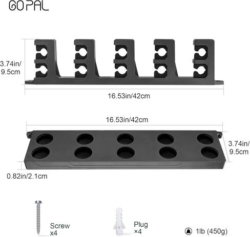 حامل عصا حمام السباحة الأفقي 10 قطع مثبت على الحائط، حامل عصا حمام السباحة، رفوف عصا البلياردو، ملحقات غرفة الألعاب in Kuwait