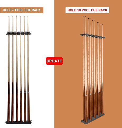 حامل عصا حمام السباحة الأفقي 10 قطع مثبت على الحائط، حامل عصا حمام السباحة، رفوف عصا البلياردو، ملحقات غرفة الألعاب in Kuwait