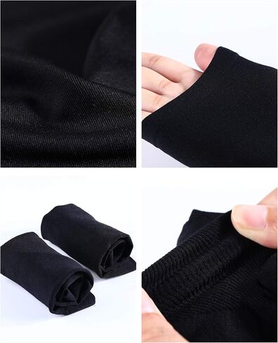 Mudder 8 Pairs Unisex UV Protection Arm Cooling Sleeves Ice Silk Arm Cover (Black, Knitted Ice) in Saudi Arabia