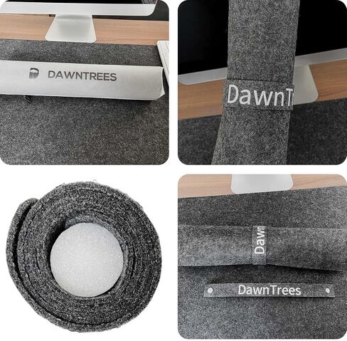 Felt Desk Mat | Computer Mat for Desk(36x12Inches) | Large Felt Mouse Pad and Keyboard Mat | Desk Protector for Office | Dark Gray in Saudi Arabia
