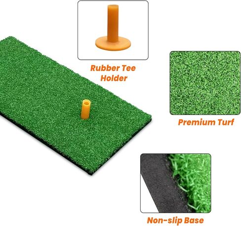 Small Golf Mat Portable Golf Hitting Mat with Rubber tee for Garage Concrete Backyard Golf Simulator Indoor Outdoor in Kuwait