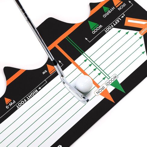 TOBWOLF New Beginner Golf Practice Swing Mat، مساعدة الموقف جولف سوينغ الوقوف الحصير، مستوى الدخول جولف موقف مجلس سوينغ المدرب مع مساعدة تدريب الغولف وممارسة الحصير داخلي وخارجي in Saudi Arabia