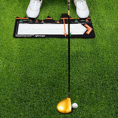 TOBWOLF New Beginner Golf Practice Swing Mat، مساعدة الموقف جولف سوينغ الوقوف الحصير، مستوى الدخول جولف موقف مجلس سوينغ المدرب مع مساعدة تدريب الغولف وممارسة الحصير داخلي وخارجي in Saudi Arabia