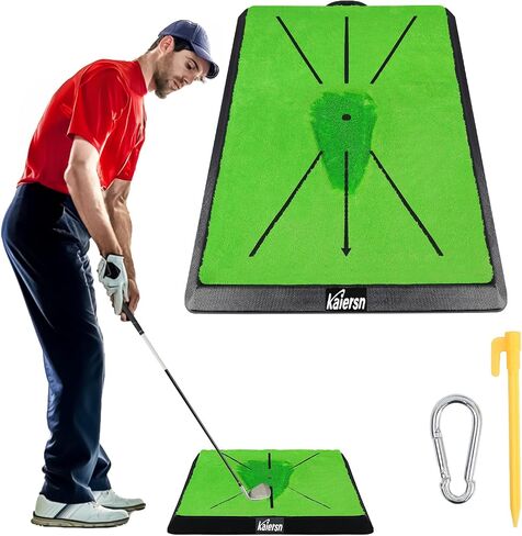 Golf Hitting Mat, Golf Swing Mat for Path Feedback Golf Practice Mat, Advanced Guides and Rubber Backing Golf Training Mat, Indoor and Ourdoor to Enhance Your Game in Saudi Arabia